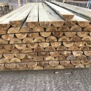 Image Of A Half-Round Fence Rail