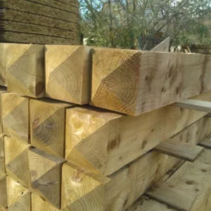 150x150mm 2.4m Wethered Top Fence Post