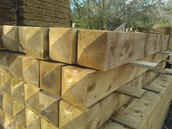 150x150mm 2.4m Wethered Top Fence Post