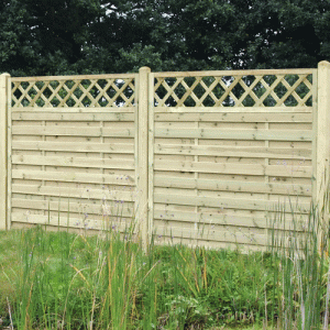 Horizontal Lattice Top Fence Panel